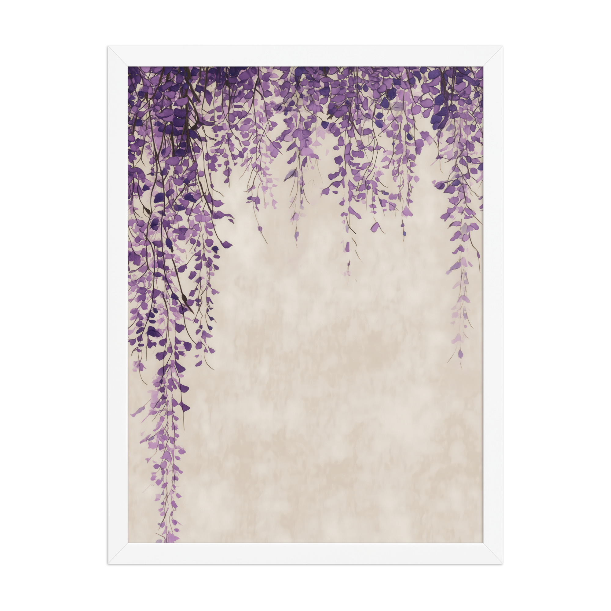 enhanced-matte-paper-framed-poster-in-white-18x24-front-68f9c30dbaed0.jpg Wisteria Cascade — Japandi Hanging Floral Wall Decor — Framed Poster - Image 19