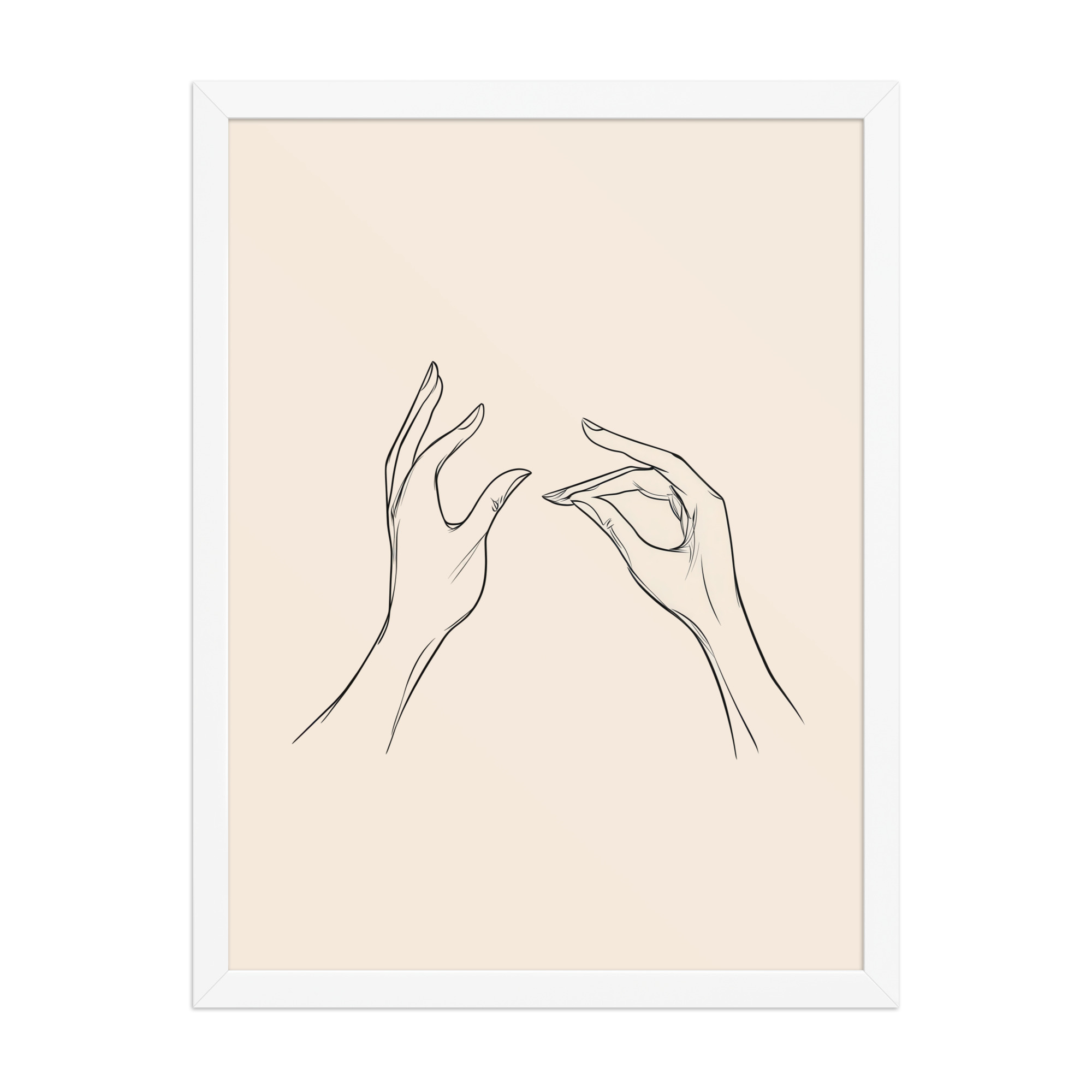 enhanced-matte-paper-framed-poster-in-white-18x24-front-68f9c51ae4428.jpg Gyan Mudra Hands — Minimal Line Wall Art — Framed Poster - Image 22