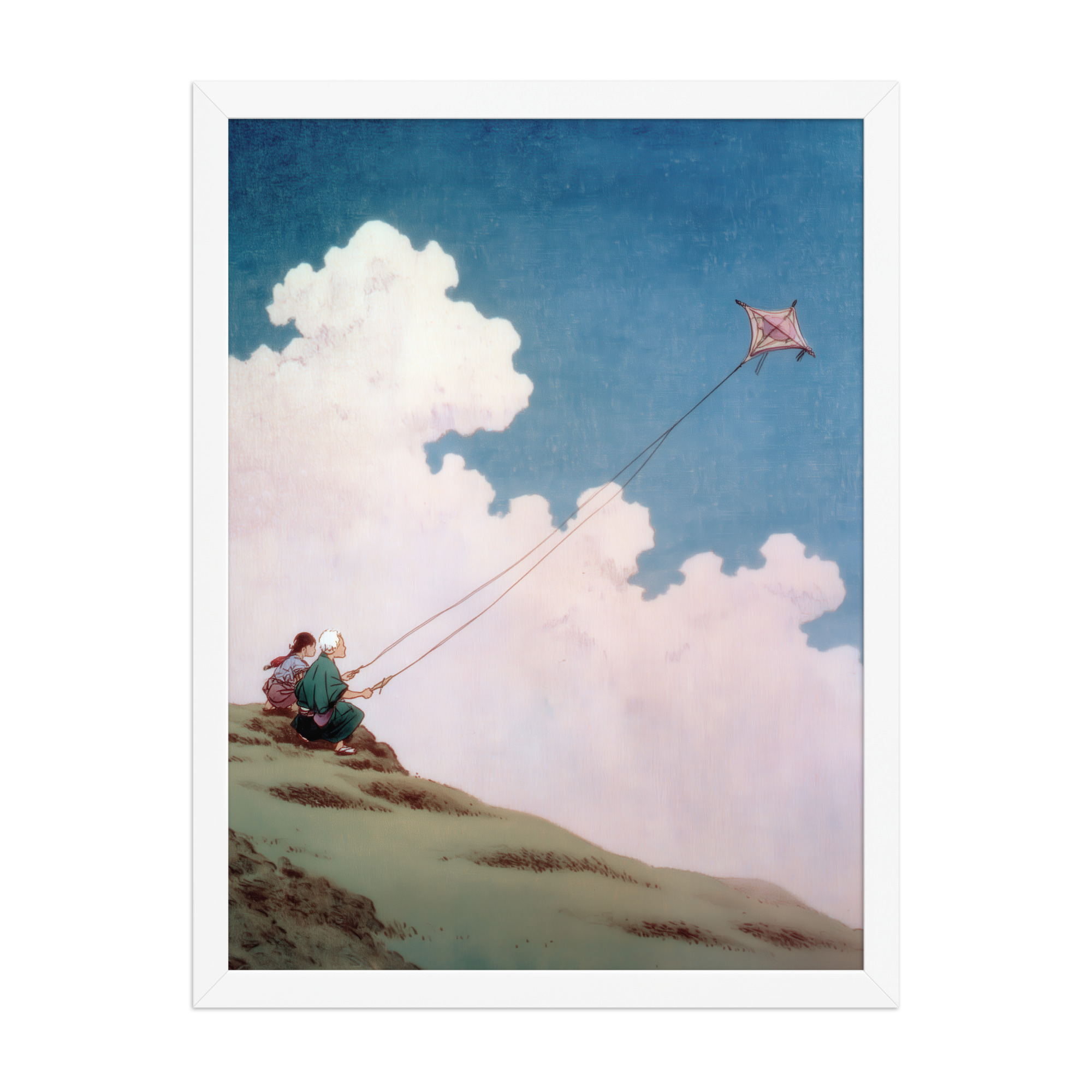 enhanced-matte-paper-framed-poster-in-white-18x24-front-68f9f68a529a5.jpg Flying Lessons in the Sky – Ukiyo-e Wall Art Print – Framed Poster - Image 15