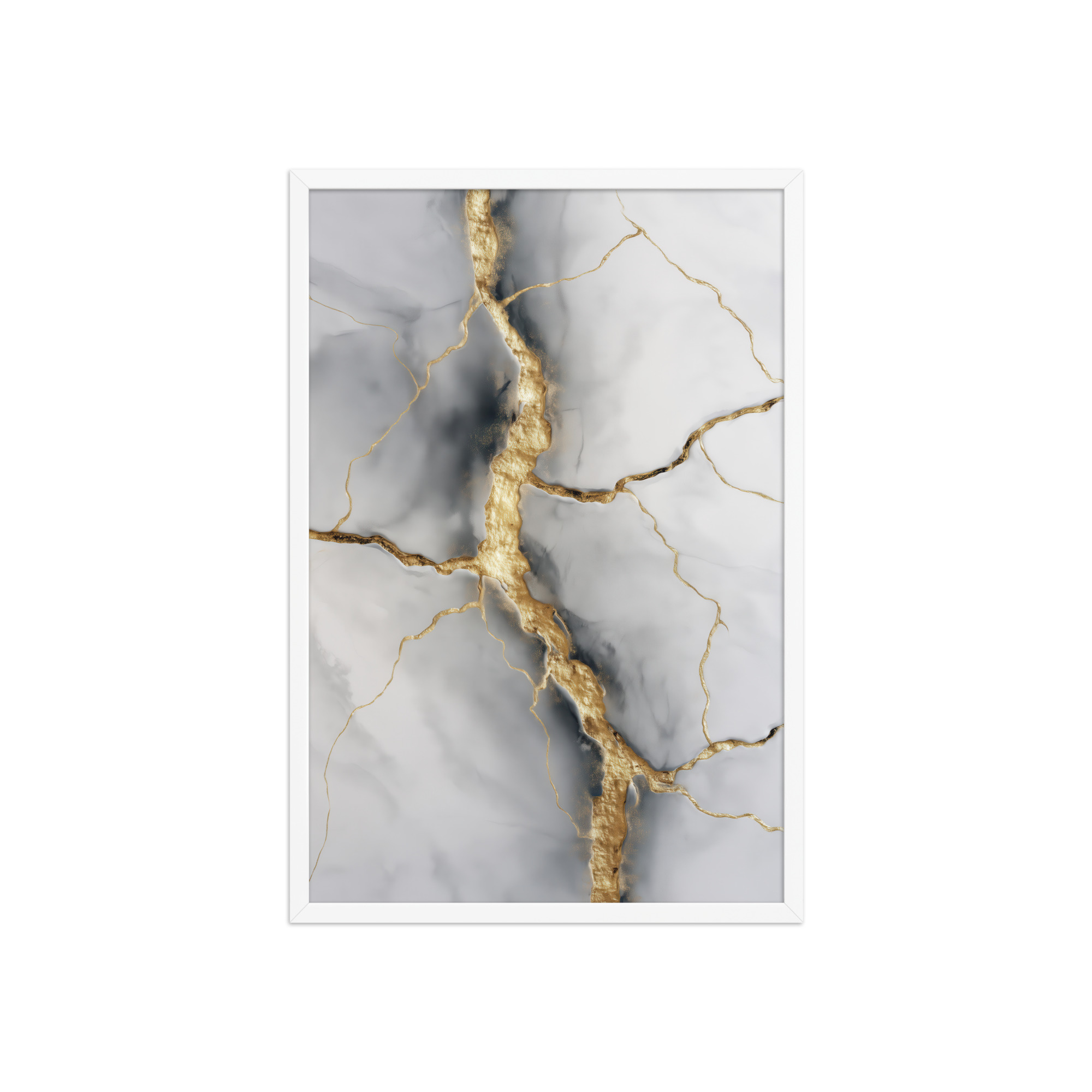 enhanced-matte-paper-framed-poster-in-white-20x30-front-68f88a4fd4371.jpg Kintsugi Cracks I — Marble Abstract with Gold Veining Wall Art — Framed Poster - Image 11