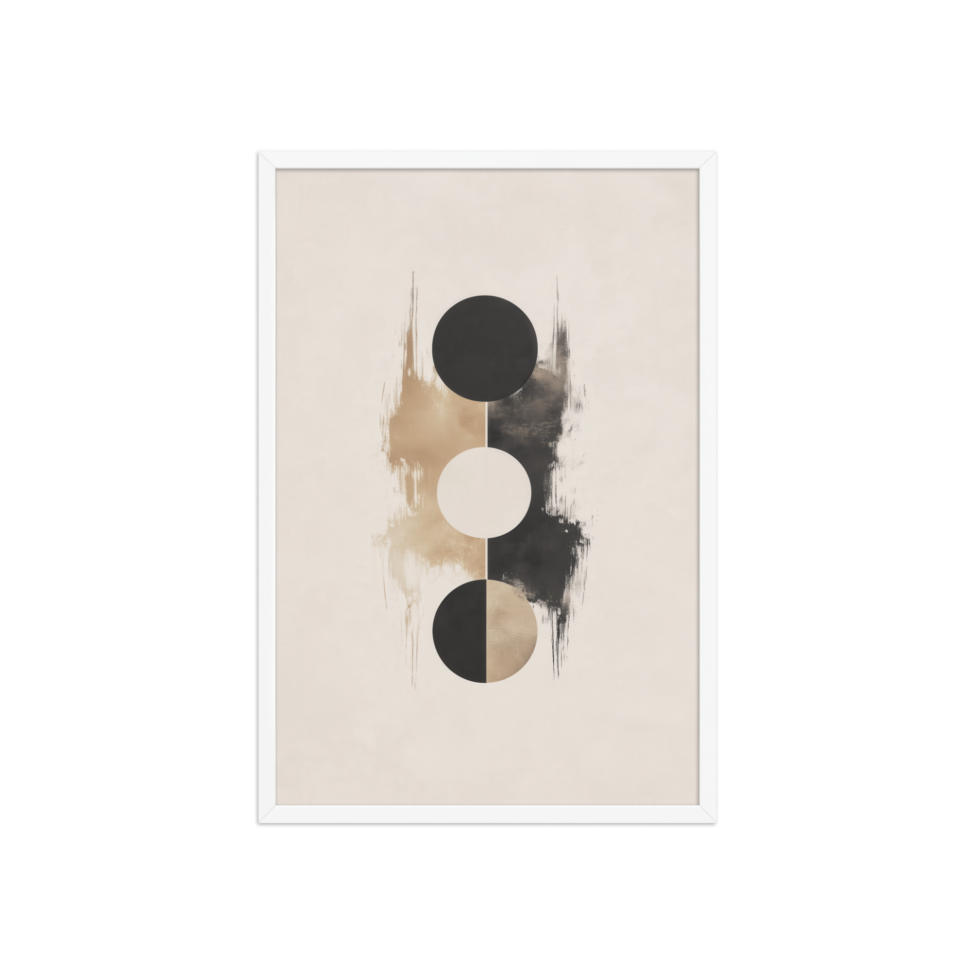 enhanced-matte-paper-framed-poster-in-white-20x30-front-68f896b826836.jpg Japandi Balance — Minimal Geometric Circles in Warm Neutrals Wall Art — Framed Poster - Image 20