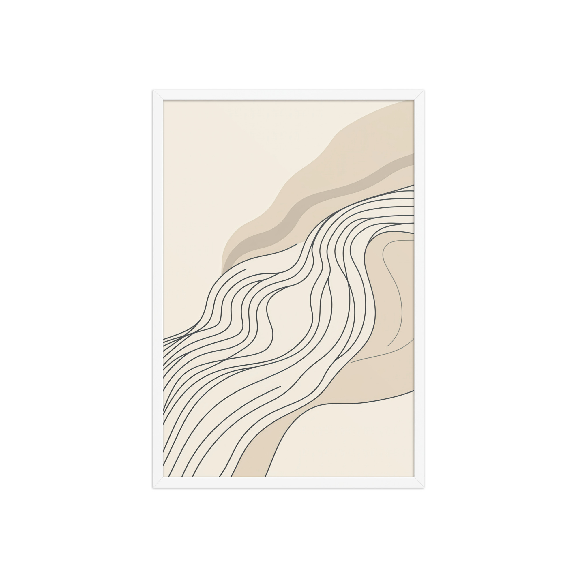 enhanced-matte-paper-framed-poster-in-white-20x30-front-68f8971808728.jpg Soft Line Flow — Minimal Warm Neutral Color Abstract Line Art — Framed Poster - Image 14
