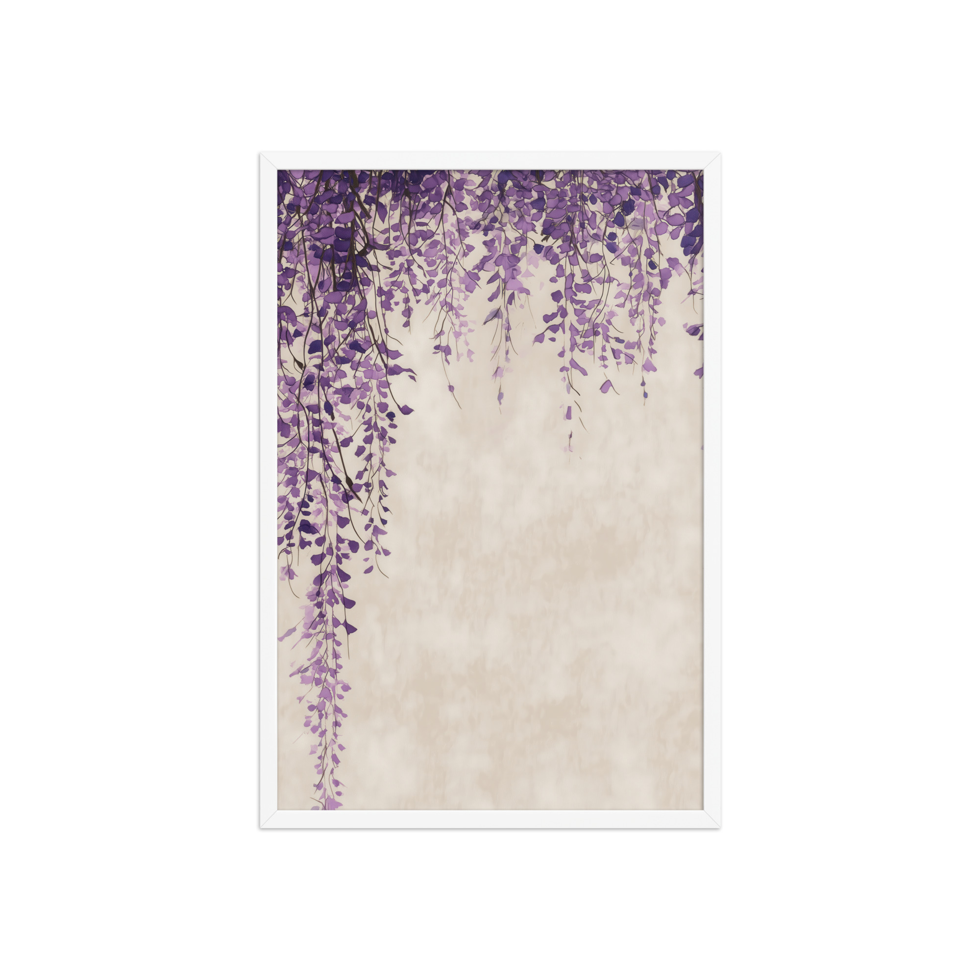 enhanced-matte-paper-framed-poster-in-white-20x30-front-68f9c30dbafbe.jpg Wisteria Cascade — Japandi Hanging Floral Wall Decor — Framed Poster - Image 20
