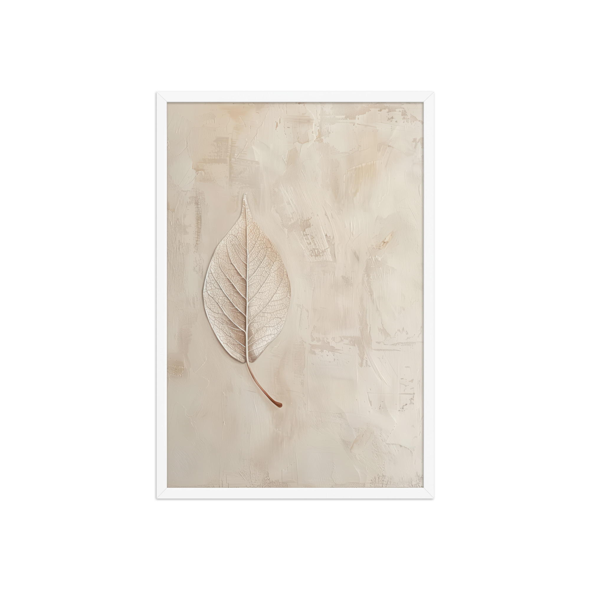 enhanced-matte-paper-framed-poster-in-white-20x30-front-68f9c345b3ecd.jpg Wabi-Sabi Leaf II — Neutral Textured Botanical Wall Art — Framed Poster - Image 23