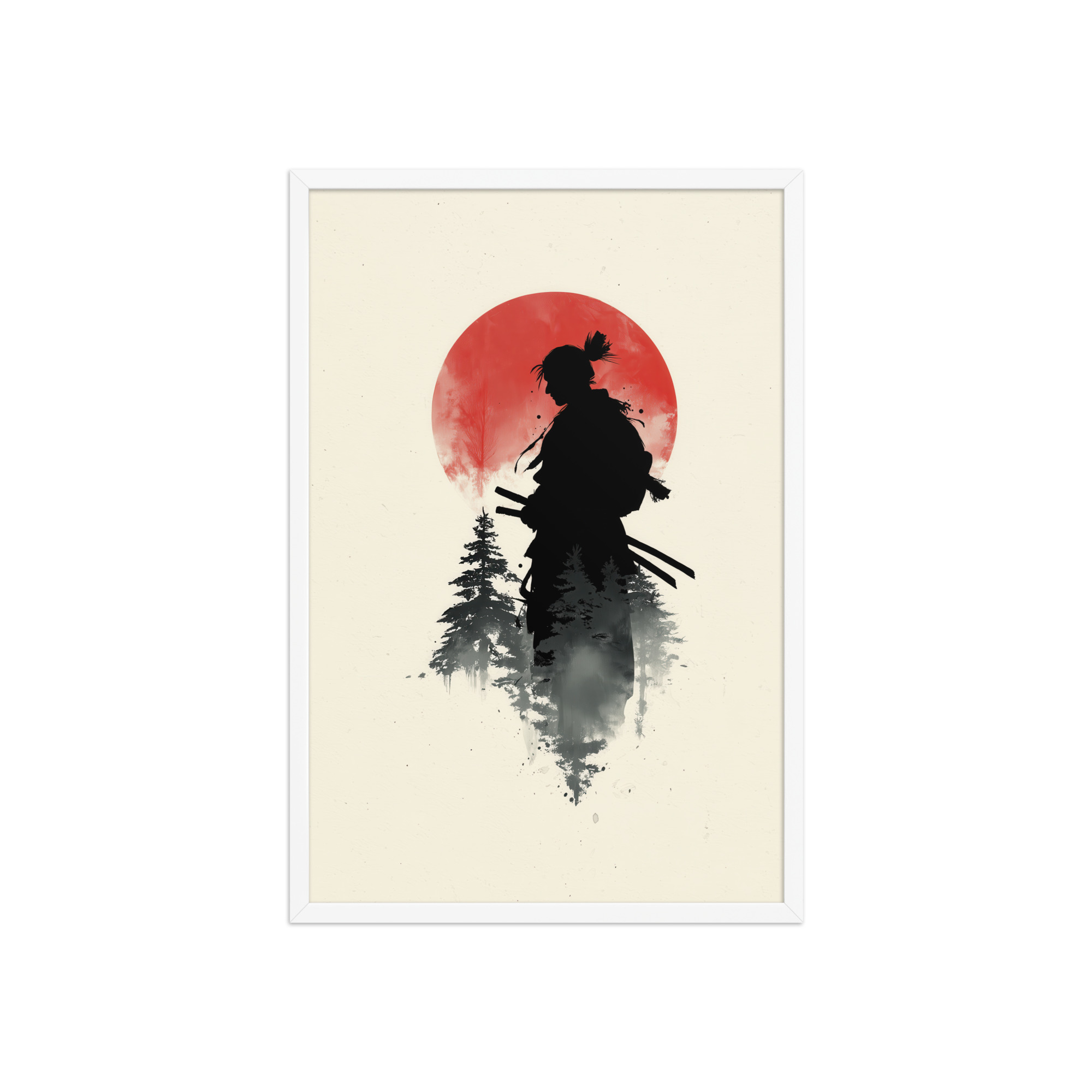 enhanced-matte-paper-framed-poster-in-white-20x30-front-68fa15d359a18.jpg Silent Watch Samurai II – Minimalist Japandi Samurai Minimal Japanese Decor – Framed Poster - Image 23