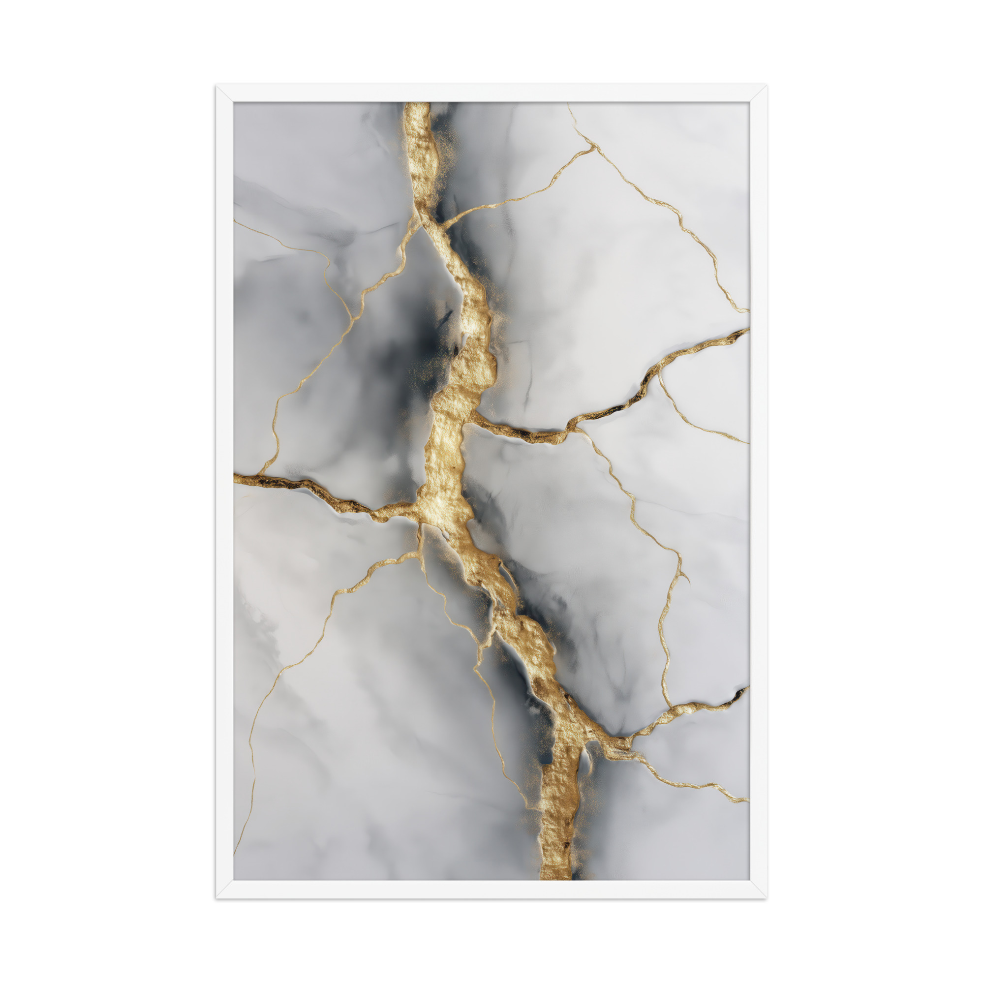 enhanced-matte-paper-framed-poster-in-white-24x36-front-68f88a4fd43b7.jpg Kintsugi Cracks I — Marble Abstract with Gold Veining Wall Art — Framed Poster - Image 12