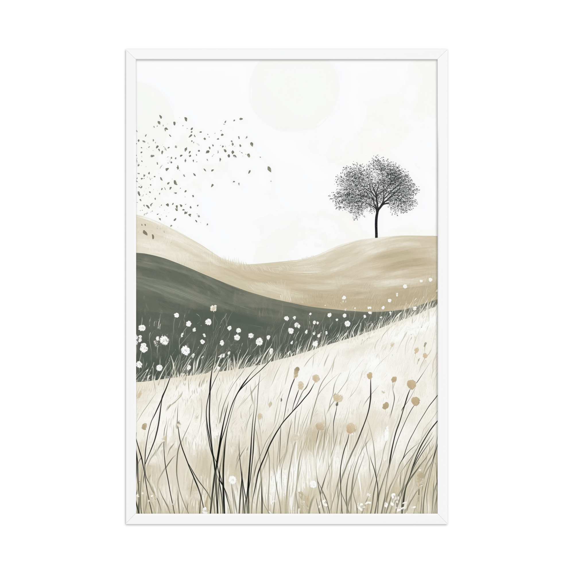 enhanced-matte-paper-framed-poster-in-white-24x36-front-68f92361899d4.jpg Still Horizons — Neutral Minimalist Landscape Wall Art — Framed Poster - Image 21