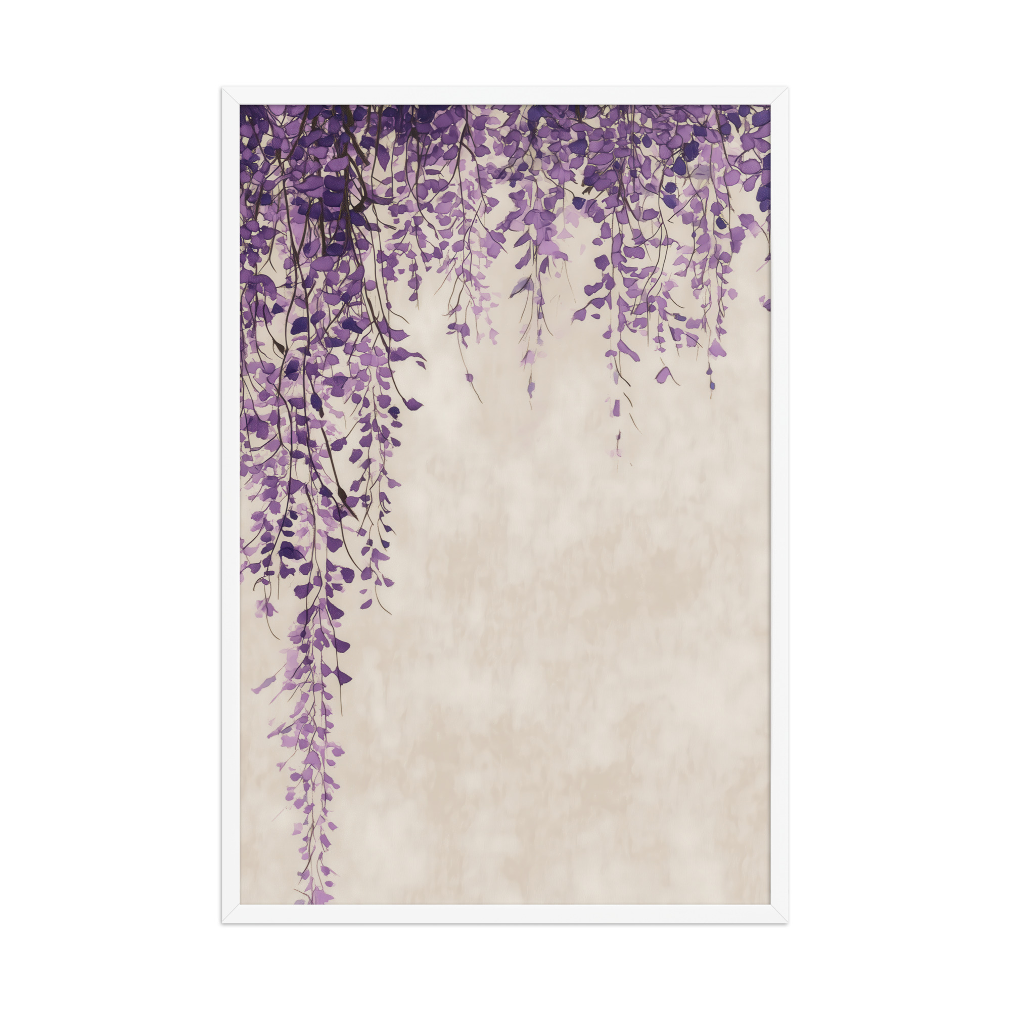 enhanced-matte-paper-framed-poster-in-white-24x36-front-68f9c30dbb036.jpg Wisteria Cascade — Japandi Hanging Floral Wall Decor — Framed Poster - Image 21