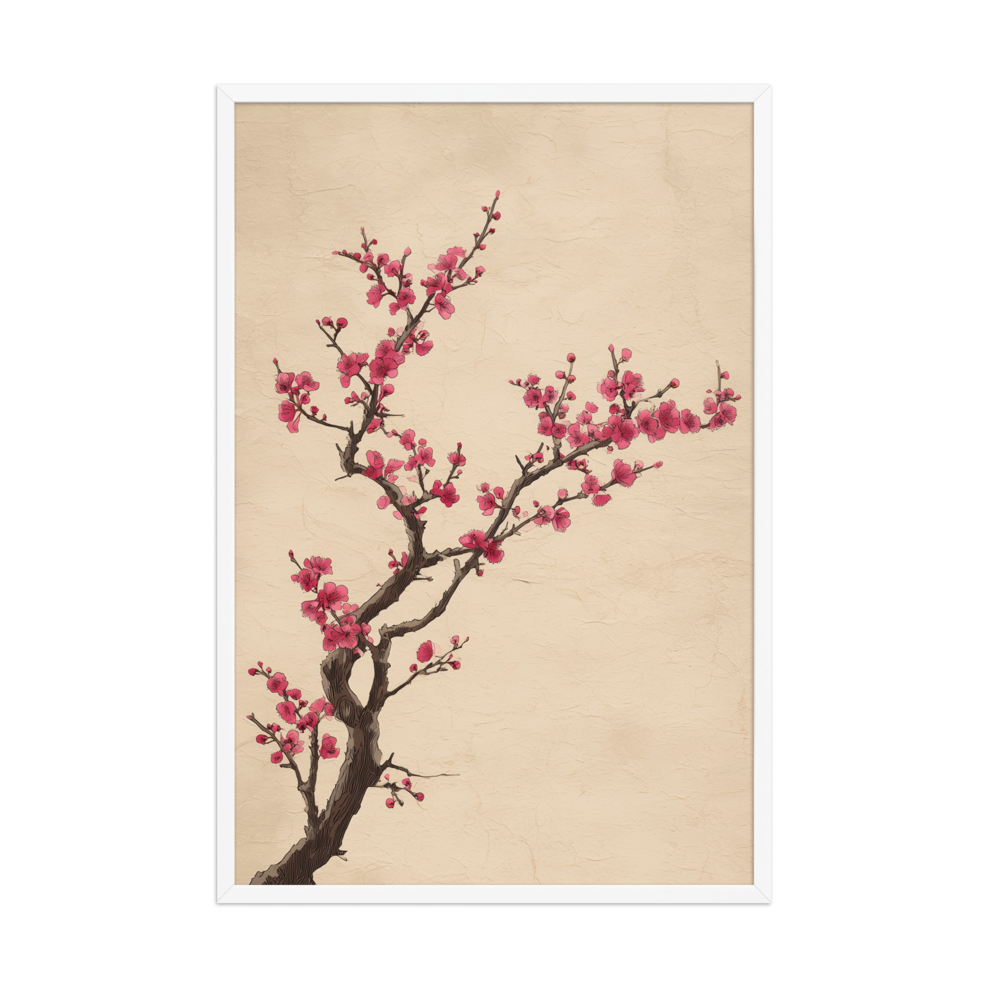 enhanced-matte-paper-framed-poster-in-white-24x36-front-68f9c4a5c5bfb.jpg Plum Blossom Branch — Japanese Ink Illustration Wall Decor — Framed Poster - Image 21