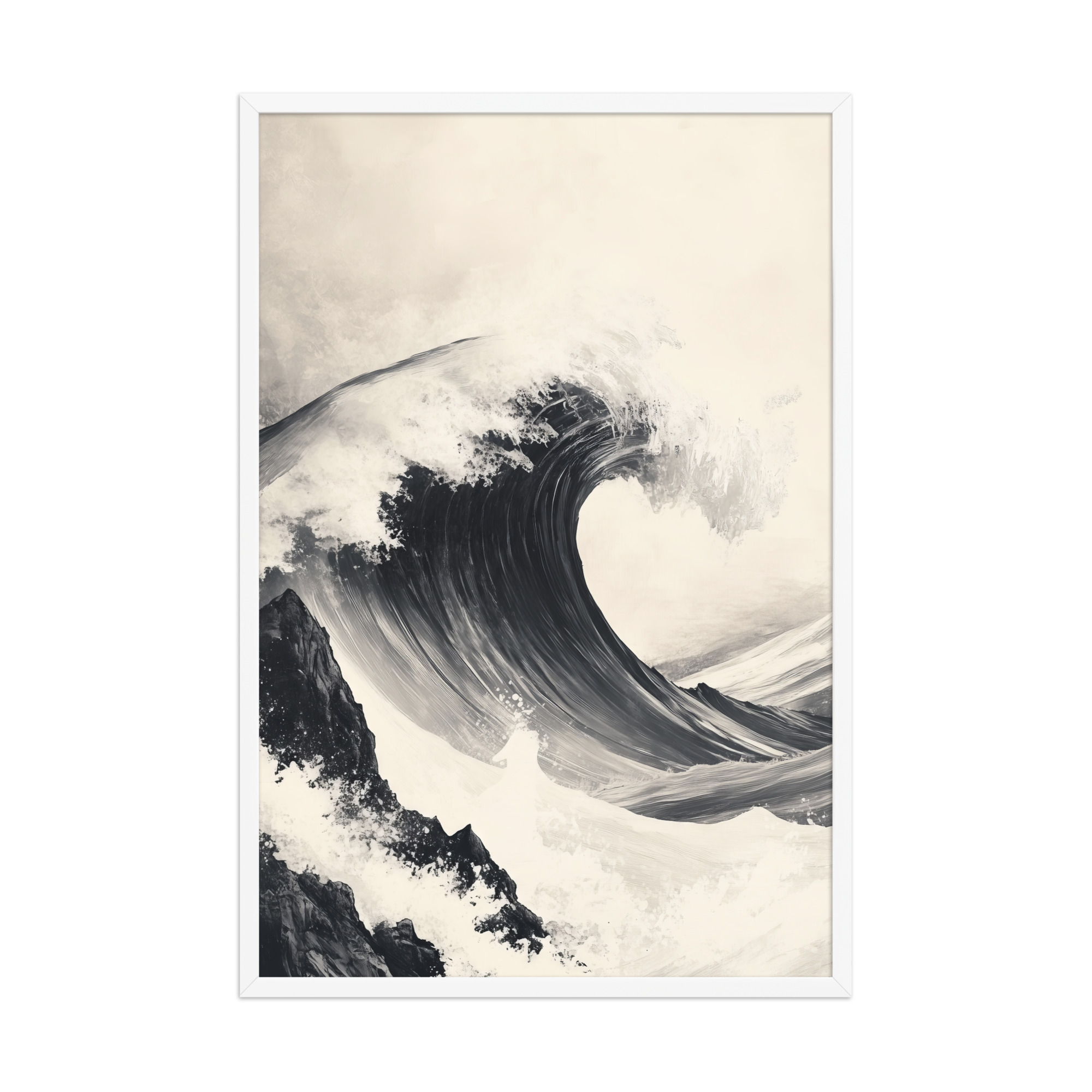 enhanced-matte-paper-framed-poster-in-white-24x36-front-68f9cd956f92e.jpg Tidal Harmony — Japanese Wave Minimal Seascape Wall Art — Framed Poster - Image 21
