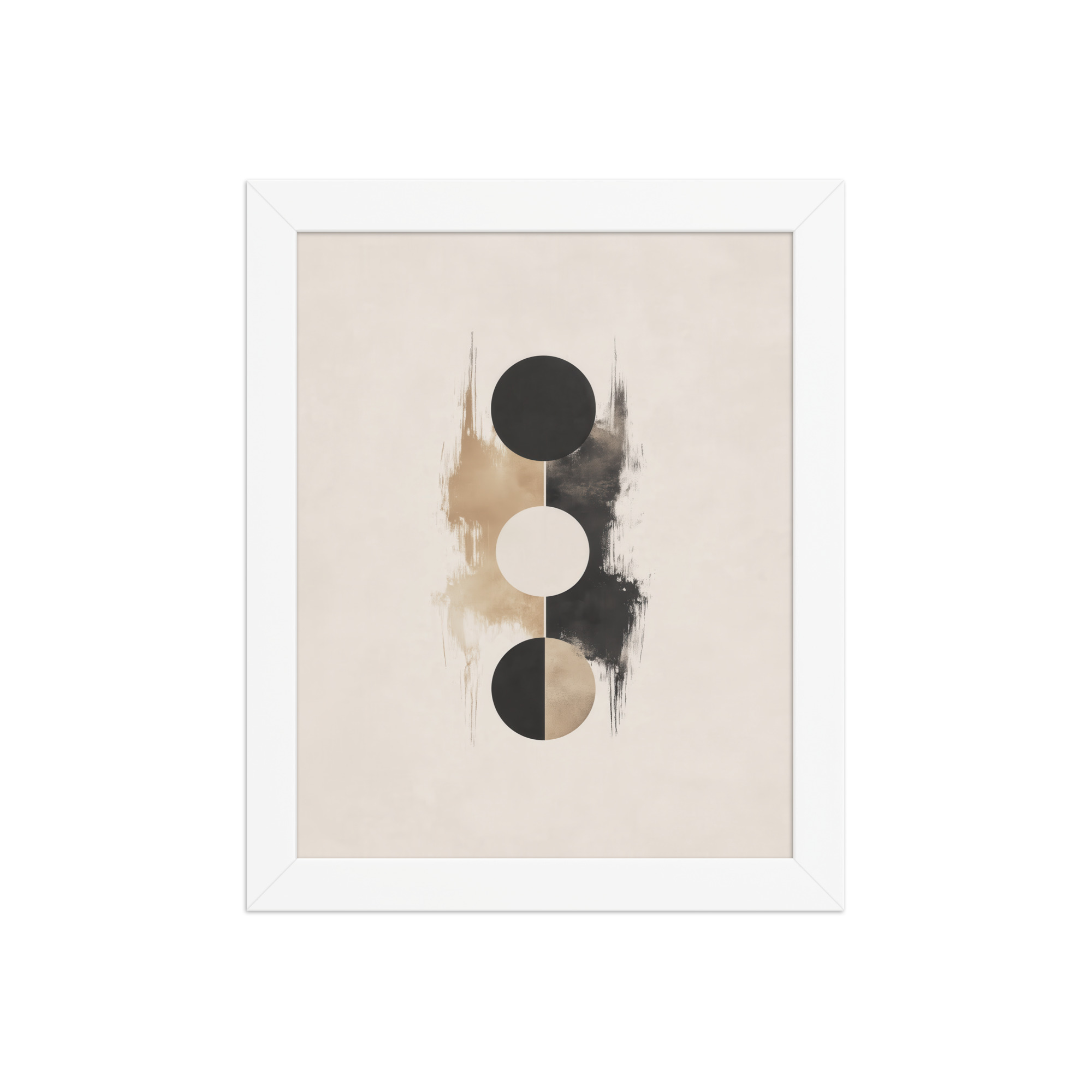 enhanced-matte-paper-framed-poster-in-white-8x10-front-68f896b826589.jpg Japandi Balance — Minimal Geometric Circles in Warm Neutrals Wall Art — Framed Poster - Image 15