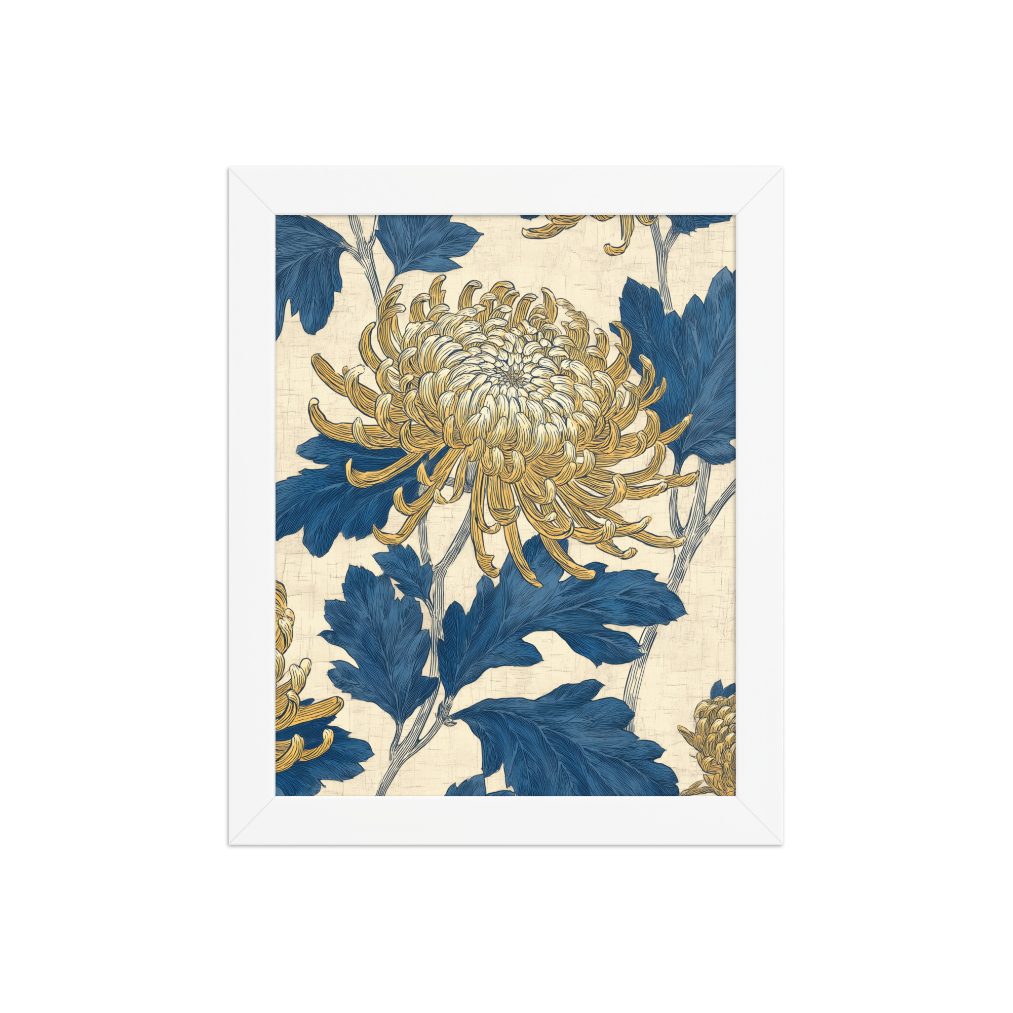 enhanced-matte-paper-framed-poster-in-white-8x10-front-68f9c2d914f32.jpg Chrysanthemum Pattern — Botanical Wall Art — Framed Poster - Image 15