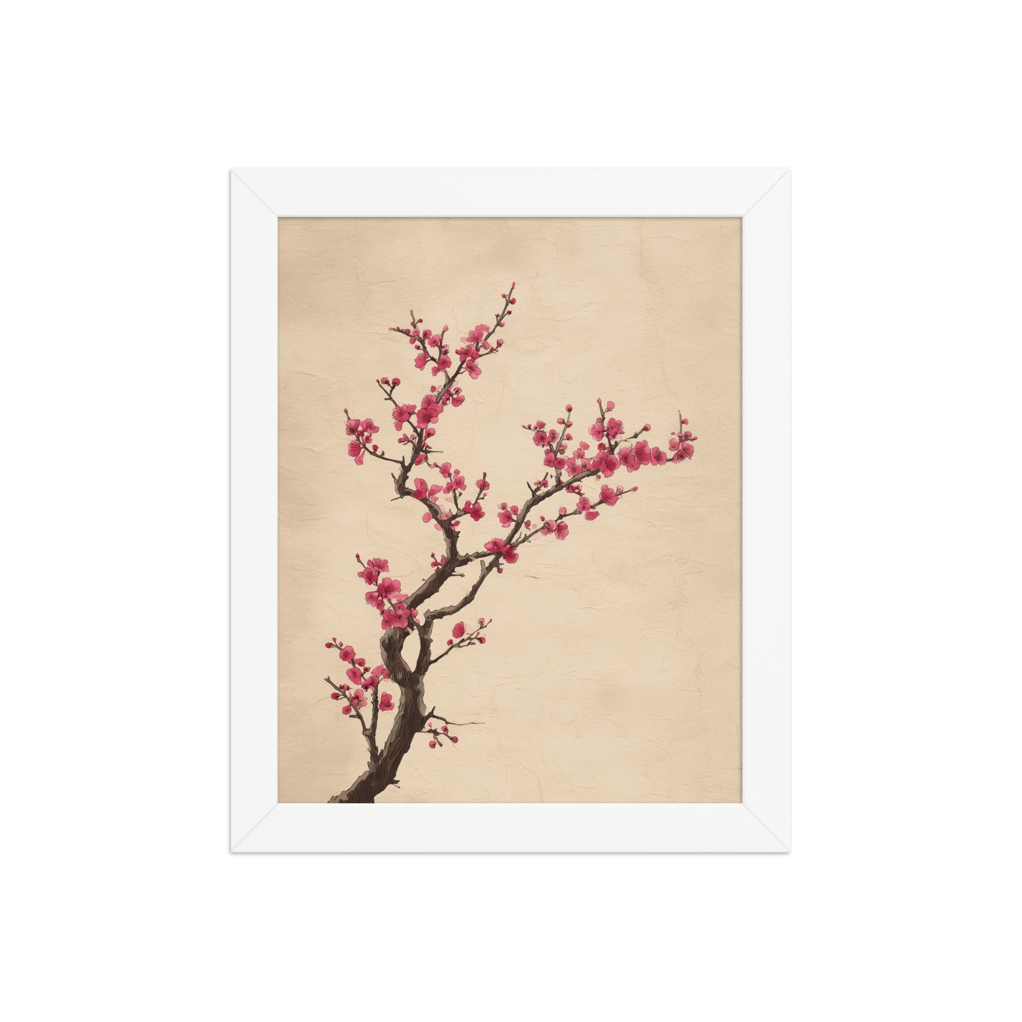 enhanced-matte-paper-framed-poster-in-white-8x10-front-68f9c4a5c58fe.jpg Plum Blossom Branch — Japanese Ink Illustration Wall Decor — Framed Poster - Image 15