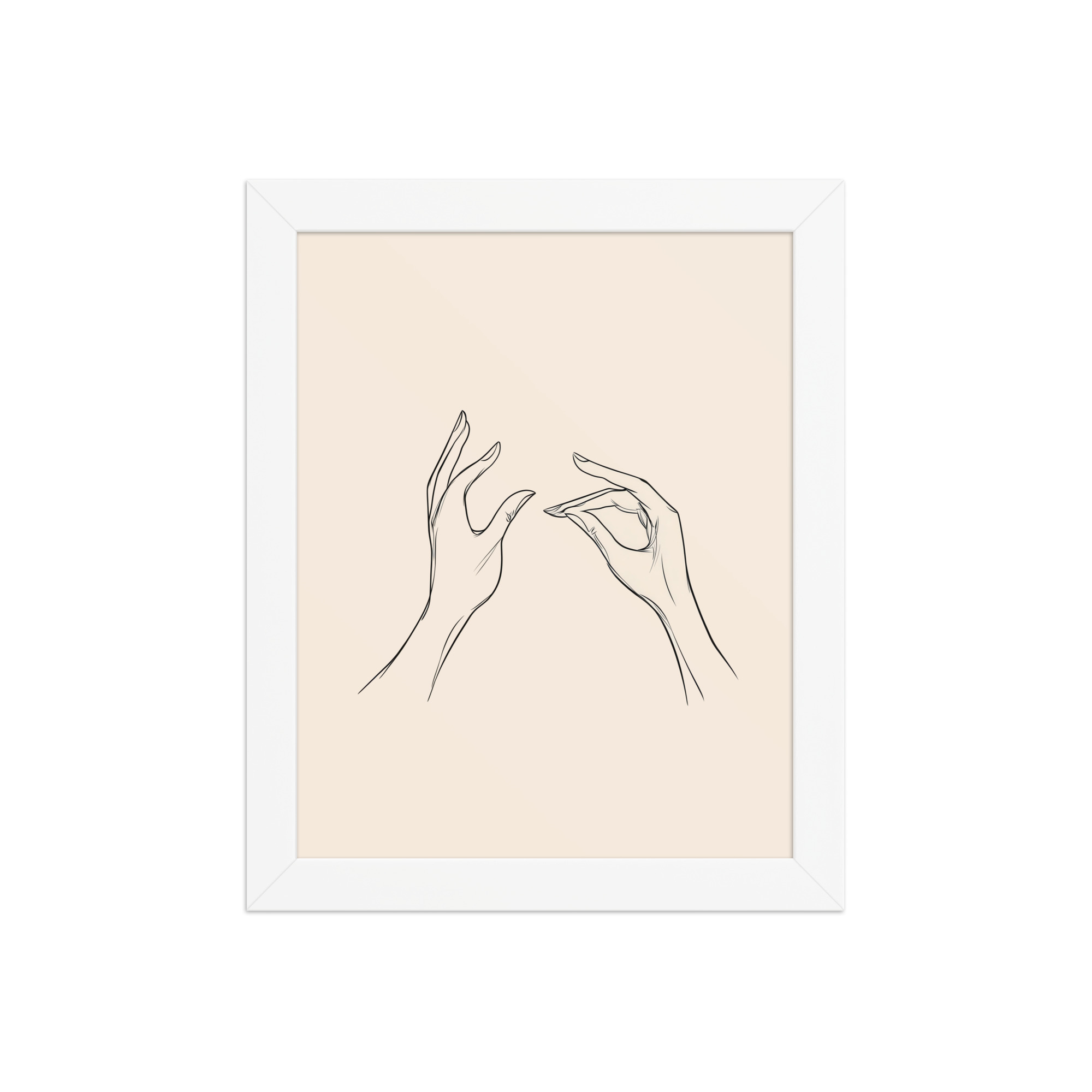 enhanced-matte-paper-framed-poster-in-white-8x10-front-68f9c51ae413d.jpg Gyan Mudra Hands — Minimal Line Wall Art — Framed Poster - Image 17