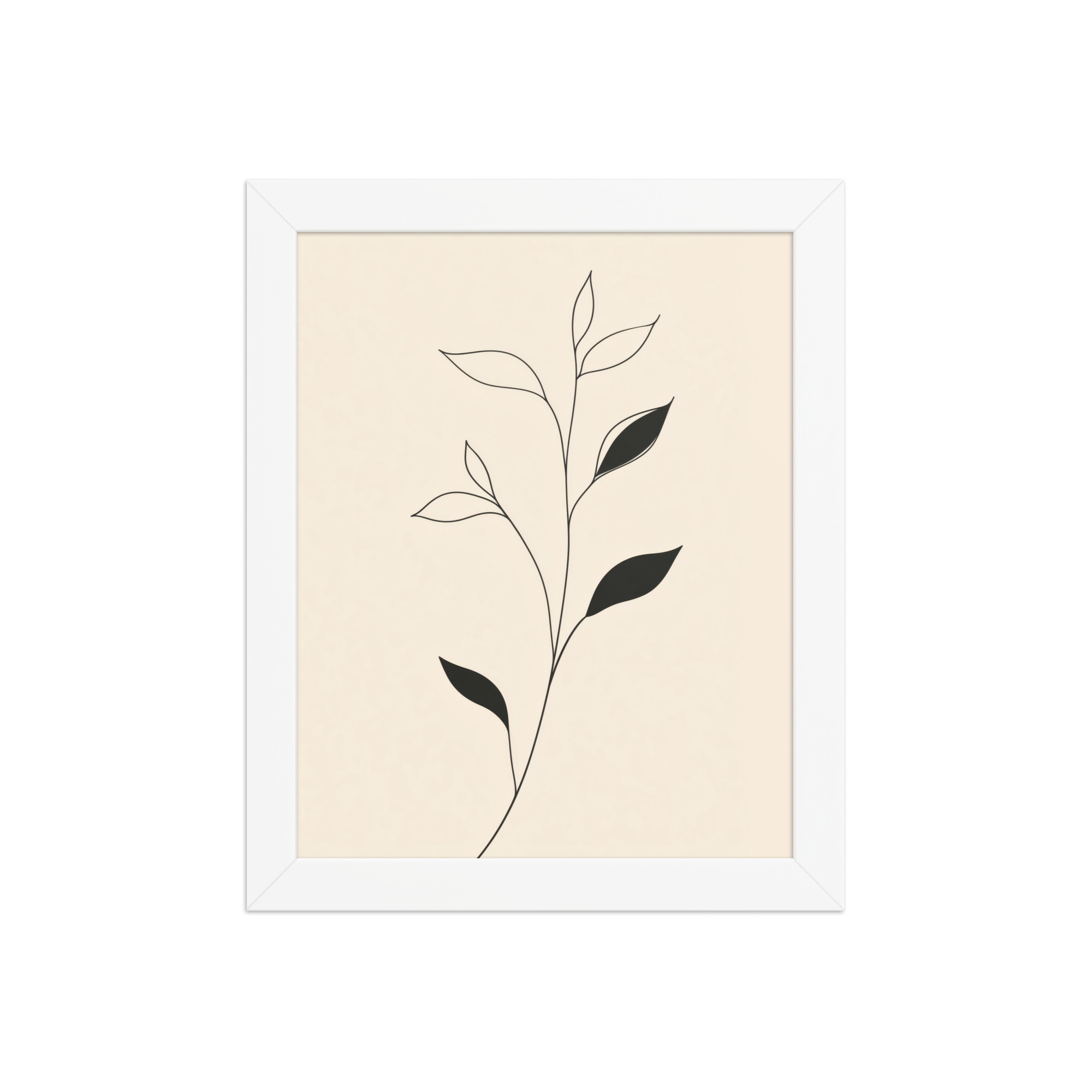 enhanced-matte-paper-framed-poster-in-white-8x10-front-68f9c6992bdcc.jpg Contrast in Nature — Minimalist Botanical Line Art — Framed Poster - Image 15
