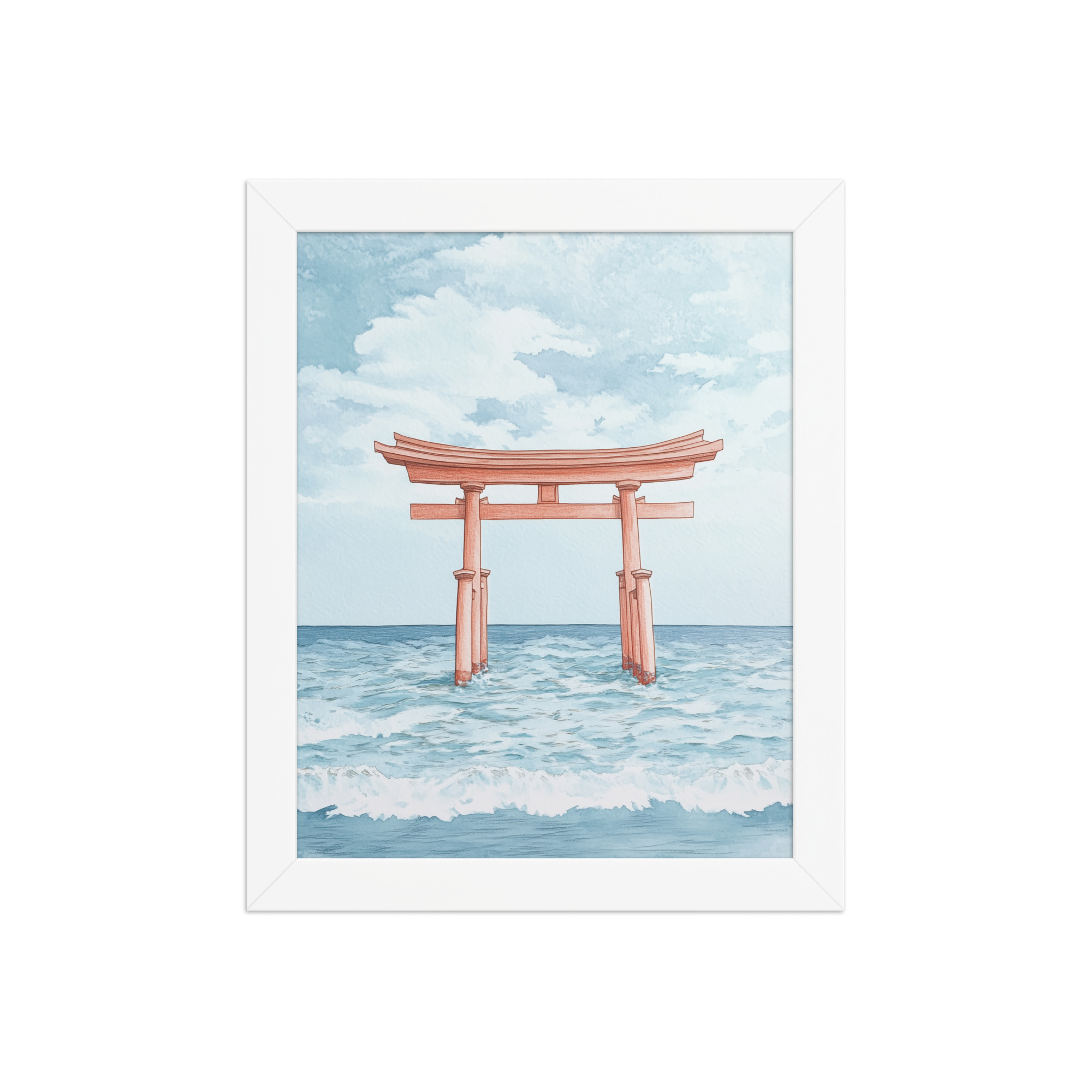 enhanced-matte-paper-framed-poster-in-white-8x10-front-68f9d2fccef8a.jpg Torii Gate Waves — Coastal Shinto Shrine Wall Decor — Framed Poster - Image 17